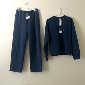 Nwt Aritzia Blue Sweat-fleece Set